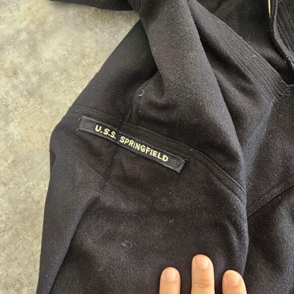 Vintage WW2 US Navy Naval ClothingBell’s Wool Uniform Size 42L U.s.s Springfield - Picture 4 of 7